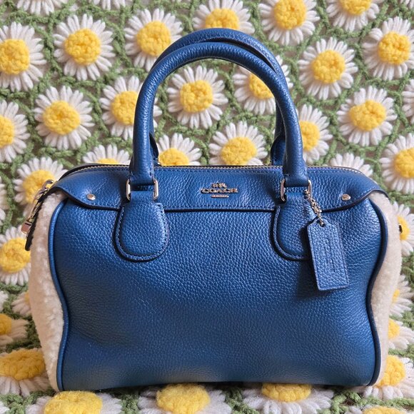 Coach Shearling Mini Bennett Satchel Bag + Matching Wristlet - Picture 2 of 15